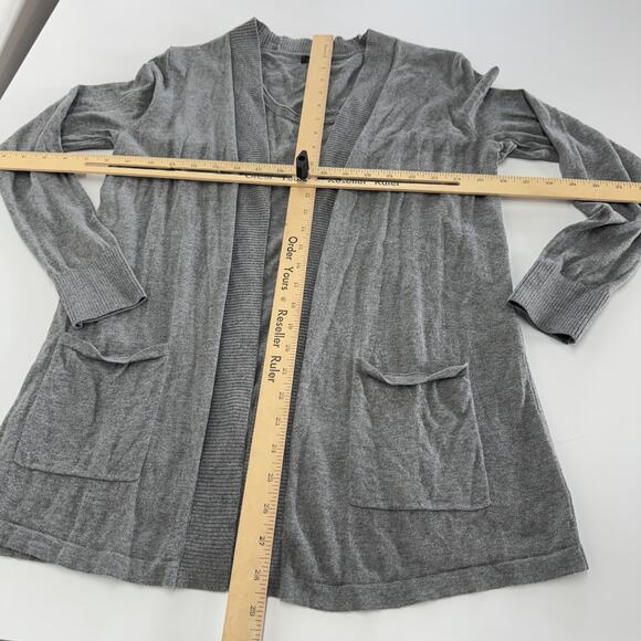 J.Jill Sweater Womens Small Grey Attached Tank Cardigan Silk Cotton - Picture 7 of 8